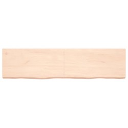 vidaXL Estante de pared madera maciza roble sin tratar 160x40x(2-6) cm