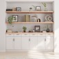 vidaXL Estante de pared madera maciza roble sin tratar 220x50x(2-6) cm vidaXL Estante de pared madera maciza roble sin tratar 220x50x(2-6) cm