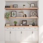 vidaXL Estante de pared madera maciza roble sin tratar 180x60x(2-6) cm