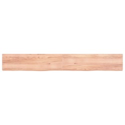 vidaXL Estante pared madera roble tratada marrón claro 220x30x(2-6) cm