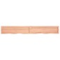 vidaXL Estante pared madera roble tratada marrón claro 220x30x(2-6) cm vidaXL Estante pared madera roble tratada marrón claro 220x30x(2-6) cm