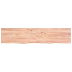 vidaXL Estante pared madera roble tratada marrón claro 180x40x(2-6) cm