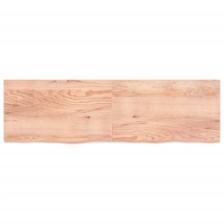 vidaXL Estante pared madera roble tratada marrón claro 200x60x(2-6) cm