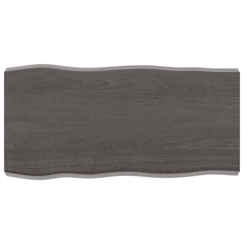 vidaXL Tablero mesa madera tratada borde vivo marrón 80x40x(2-6) cm vidaXL Tablero mesa madera tratada borde vivo marrón 80x40x(2-6) cm