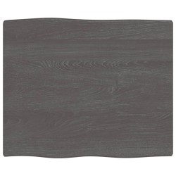 vidaXL Tablero mesa madera tratada roble borde vivo marrón 60x50x2 cm