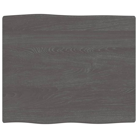vidaXL Tablero mesa madera tratada roble borde vivo marrón 60x50x2 cm