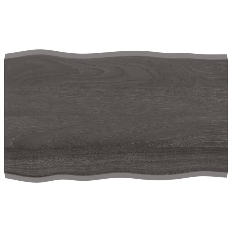 vidaXL Tablero mesa madera tratada roble borde vivo marrón 100x60x2 cm vidaXL Tablero mesa madera tratada roble borde vivo marrón 100x60x2 cm