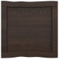 vidaXL Tablero mesa madera tratada borde vivo marrón 40x40x(2-4) cm vidaXL Tablero mesa madera tratada borde vivo marrón 40x40x(2-4) cm