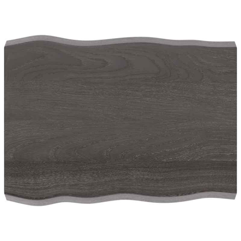 vidaXL Tablero mesa madera tratada borde vivo marrón 80x60x(2-6) cm vidaXL Tablero mesa madera tratada borde vivo marrón 80x60x(2-6) cm