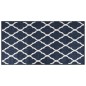 vidaXL Alfombra de exterior azul marino y blanca reversible 80x150 cm vidaXL Alfombra de exterior azul marino y blanca reversible 80x150 cm