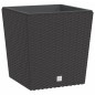vidaXL Macetero con interior extraíble PP ratán marrón 21/32 L vidaXL Macetero con interior extraíble PP ratán marrón 21/32 L