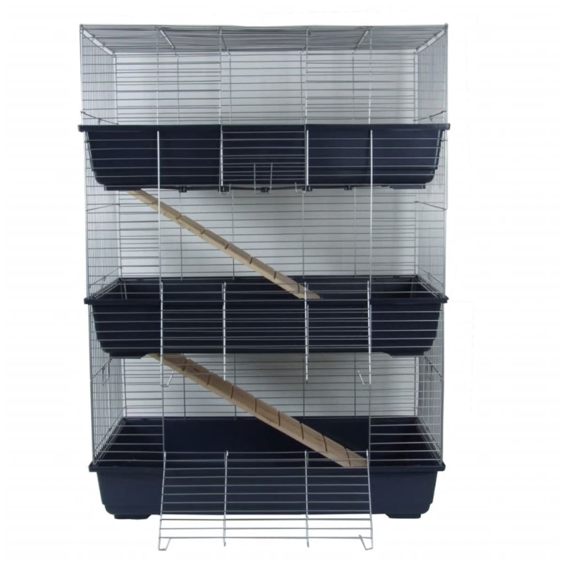 @Pet Jaula de conejos de 3 niveles 80x44x120 cm azul 25034 @Pet Jaula de conejos de 3 niveles 80x44x120 cm azul 25034