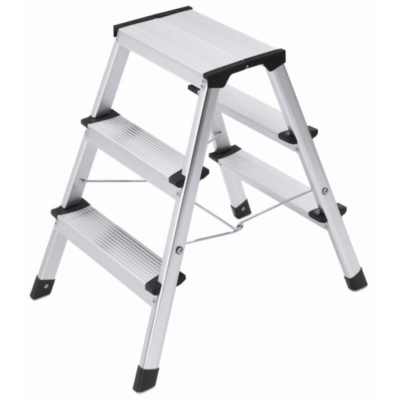 Hailo Escalera plegable L90 Step-ke 2x3 peldaños 60 cm 4443-701 Hailo Escalera plegable L90 Step-ke 2x3 peldaños 60 cm 4443-701