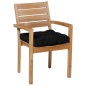 Madison Cojín acolchado de asiento Panama 47x47 cm negro Madison Cojín acolchado de asiento Panama 47x47 cm negro