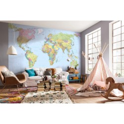 Komar Mural fotográfico World Map XXL 368x248 cm XXL4-038 