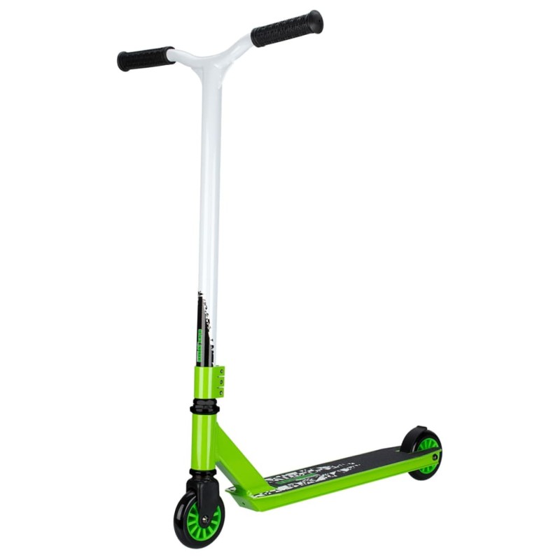 Black Dragon Patinete para acrobacias Vert Racer blanco y verde Black Dragon Patinete para acrobacias Vert Racer blanco y verde