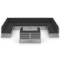 vidaXL Set de muebles de jardín 12 pzas con cojines madera pino gris vidaXL Set de muebles de jardín 12 pzas con cojines madera pino gris