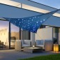 HI Toldo solar con 100 LED azul claro 3,6x3,6x3,6 m HI Toldo solar con 100 LED azul claro 3,6x3,6x3,6 m