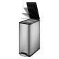 EKO Cubo de pedal Ecoslim 2x20 L plateado mate EKO Cubo de pedal Ecoslim 2x20 L plateado mate