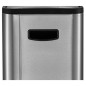 EKO Cubo de pedal Ecoslim 2x20 L plateado mate EKO Cubo de pedal Ecoslim 2x20 L plateado mate