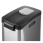 EKO Cubo de basura de pedal Rejoice 30 L plateado mate EKO Cubo de basura de pedal Rejoice 30 L plateado mate