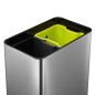EKO Cubo de basura Touch Bar Pro 2x20 L plateado mate EKO Cubo de basura Touch Bar Pro 2x20 L plateado mate