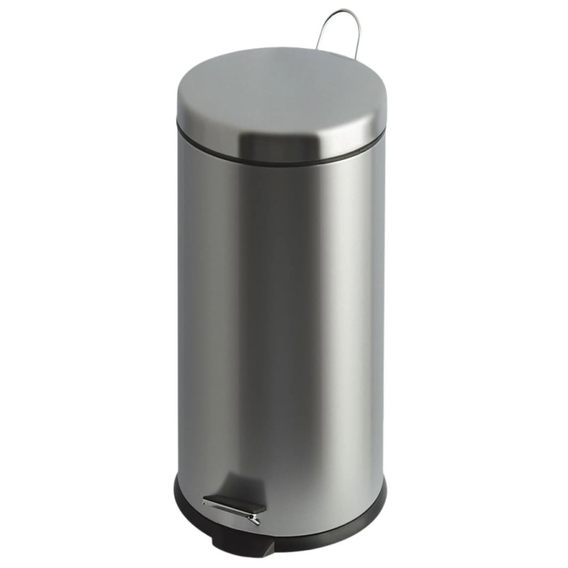 EKO Cubo de pedal Classic 30 L plateado mate EKO Cubo de pedal Classic 30 L plateado mate