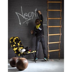 Noordwand Papel de pared Good Vibes Chalkboard Brick Wall negro y gris