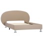 vidaXL Estructura de cama de cuero sintético color capuchino 100x200cm