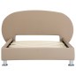 vidaXL Estructura de cama de cuero sintético color capuchino 100x200cm
