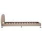vidaXL Estructura de cama de cuero sintético color capuchino 100x200cm