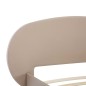vidaXL Estructura de cama de cuero sintético color capuchino 100x200cm