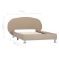 vidaXL Estructura de cama de cuero sintético color capuchino 100x200cm