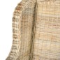 vidaXL Sofá con cojín ratán natural y lino vidaXL Sofá con cojín ratán natural y lino
