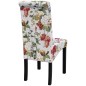vidaXL Sillas de comedor 4 unidades tela multicolor vidaXL Sillas de comedor 4 unidades tela multicolor