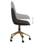 vidaXL Sillas de comedor giratorias 2 unidades terciopelo gris oscuro