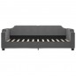 vidaXL Sofá cama con colchón tela gris oscuro 80x200 cm