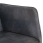 vidaXL Mecedora de cuero auténtico gris vidaXL Mecedora de cuero auténtico gris