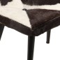 vidaXL Sillón orejero con reposapiés cuero auténtico negro vidaXL Sillón orejero con reposapiés cuero auténtico negro