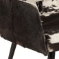 vidaXL Sillón orejero con reposapiés cuero auténtico negro vidaXL Sillón orejero con reposapiés cuero auténtico negro