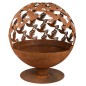 Esschert Design Brasero con pájaros cortadas a láser oxidado Esschert Design Brasero con pájaros cortadas a láser oxidado