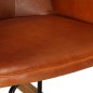 vidaXL Mecedora con taburete cuero auténtico marrón vidaXL Mecedora con taburete cuero auténtico marrón