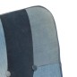 vidaXL Mecedora con reposapiés lona patchwork azul vaquero vidaXL Mecedora con reposapiés lona patchwork azul vaquero