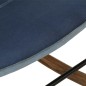 vidaXL Mecedora con reposapiés lona patchwork azul vaquero vidaXL Mecedora con reposapiés lona patchwork azul vaquero