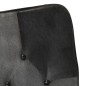 vidaXL Mecedora con taburete cuero auténtico y lona negro vidaXL Mecedora con taburete cuero auténtico y lona negro
