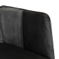 vidaXL Mecedora con taburete cuero auténtico y lona negro vidaXL Mecedora con taburete cuero auténtico y lona negro
