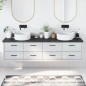 vidaXL Encimera baño madera maciza tratada gris oscuro 200x30x(2-4) cm vidaXL Encimera baño madera maciza tratada gris oscuro 200x30x(2-4) cm