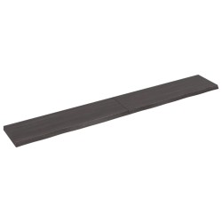vidaXL Encimera baño madera maciza tratada gris oscuro 200x30x(2-4) cm
