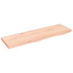 vidaXL Encimera de baño madera maciza sin tratar 100x30x(2-4) cm