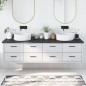 vidaXL Encimera baño madera maciza tratada gris oscuro 200x60x(2-4) cm vidaXL Encimera baño madera maciza tratada gris oscuro 200x60x(2-4) cm